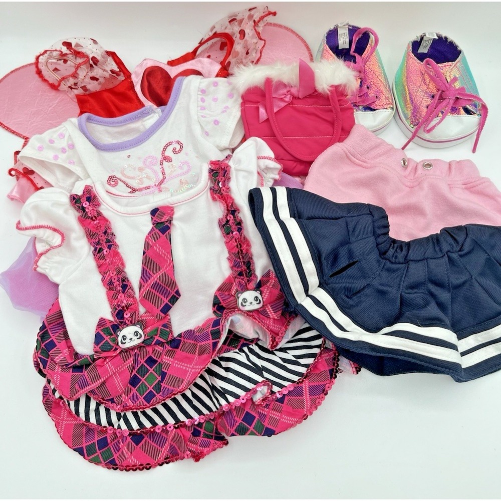 Build A Bear Clothes Lot Dresses Skirt Shorts Shoes Fairy Costumes Outfits BABW